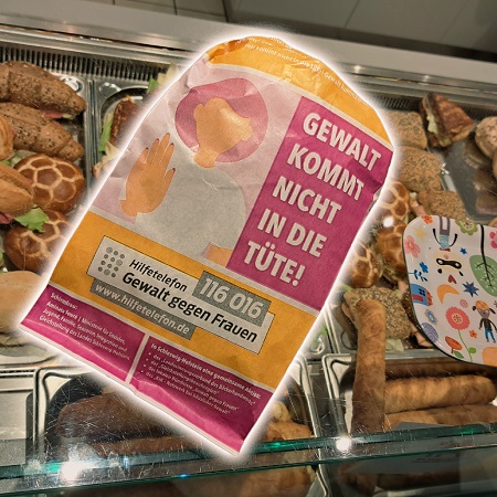 Aktion „Gewalt kommt nicht in die Tüte“